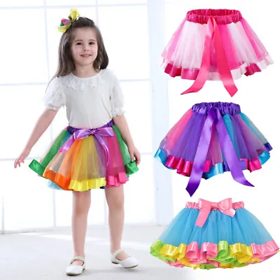 £4.59 • Buy Children Tutu Skirt Girl Skirts Princess Mini Skirt Birthday Party Tulle Skirt