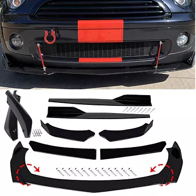 For MINI COOPER Front Bumper Lip Splitter Lower Spoiler Body Kit Glossy Black • $55.99