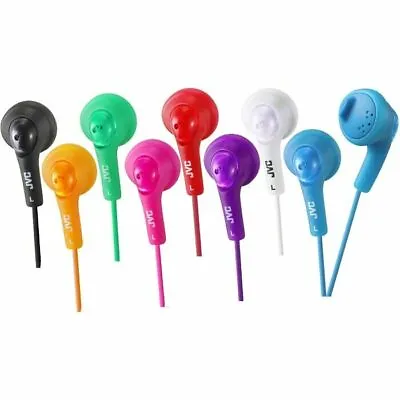 JVC-HAF160 Gumy Earbuds/Earphones Multi Colors W/Bass Boost Technology BRAND NEW • $9.99