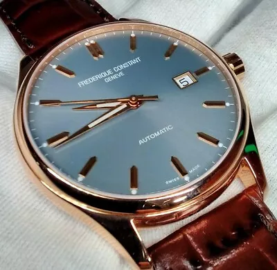 FREDERIQUE CONSTANT FC-303X5B3 Classic Date Automatic Men's Leather Belt Brown • $880