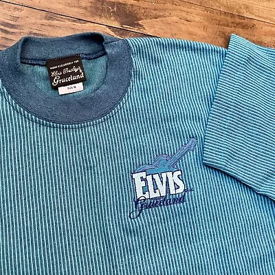 Vintage Rare Single Stitch Elvis Presley Graceland Ribbed Shirt • $13.60