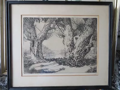 W.R. Locke Etching  Along The Beaverkill N.Y.  SIGNED & Titled In Pencil: VVF • $65