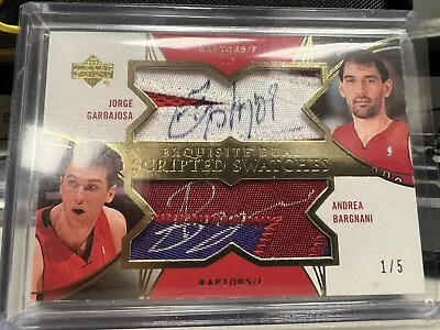 2006-07 Andrea Bargnani #1/5 Exquisite Rookie Auto Rc 3-clr Patch Raptors Sp 1/1 • $999.99