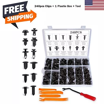 240 Pcs Clips Car Truck Push Retainer Pin Rivet Trim Clip Panel Fasteners Kit • $15