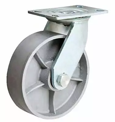 8  Heavy Duty Swivel Caster - 8  Semi Steel Cast Iron Wheel - CasterHQ Brand - 1 • $53.99