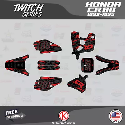 Graphics Kit For Honda CR 80 1993 1994 1995 CR80 Twitch Series - Red • $65.99