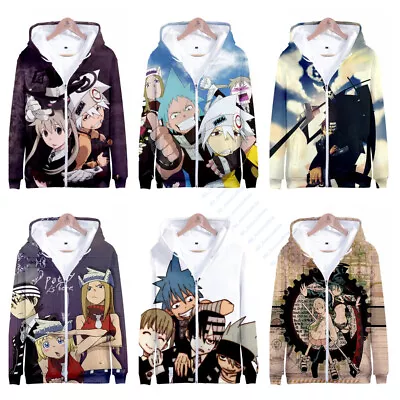 Anime Soul Eater Hoodies Maka·Albarn Cosplay Zip Hoodie Jacket Sweatshirt • $19.94