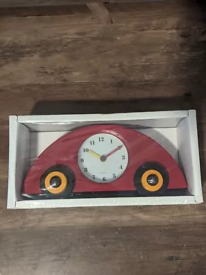 Rare 1980s Vintage Ikea Memphis Style Car Clock Wooden Table Decor New In Box • $343.68