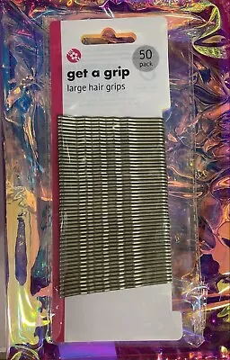 Blonde Large Hair Grips Sides Clips Hair Pins Bobby Pins Hair Clips- 50 Pack • £3.88