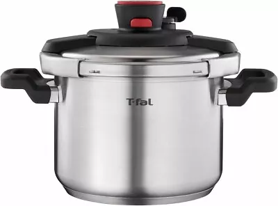 T-fal Clipso Stainless Steel Pressure Cooker 6.3 Quart Induction Cookware Pots • $108.77