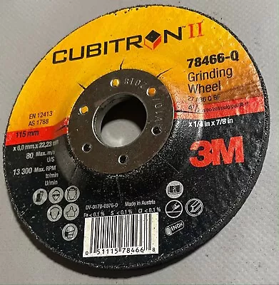 3M 87209 Cubitron II Type Q Ceramic Depressed Center Grinding Wheel • $10.99