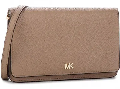 Michael Kors Crossbody Pebbled Leather Phone Wallet Handbag Truffle 32T8TF5C9T • $82.65