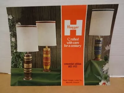 Haeger Potteries 1971 Royal Haeger Lamps Of Macomb Catalog 12 Pages Centennial • $12.15