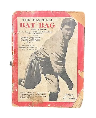 Antique 1923 Baseball Bat Bag Magazine Booklet With Babe Adams Cover Old Vintage • $17.99