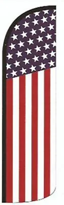 AMERICAN USA  WINDLESS BANNER FLAG Advertising Sign Feather Swooper  • $18.09