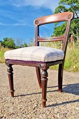 Antique Vintage Solid Oak Wood Decorative Turned Chair - Hall Bedroom Dining • £49.99