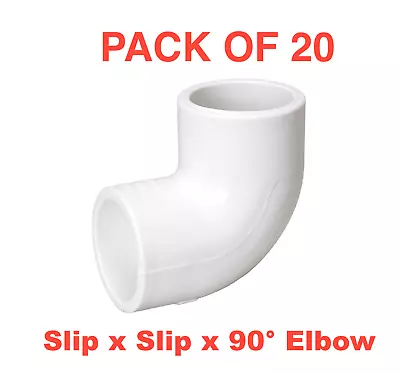 3/4  PVC Elbow MADE IN THE USA Schedule 40 Pressure Fitting Slip X Slip X 90 • $28.50