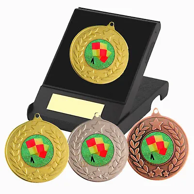 Linesman Medal In Presentation Box F/Engraving Linesman Football Trophy Award • £6.25