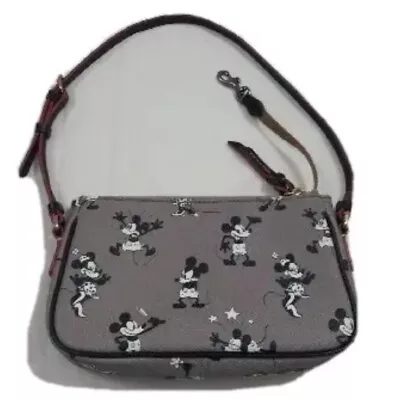 Dooney & Bourke Disney Satchel Tote Purse Black White Mickey And Minnie Mouse • $180