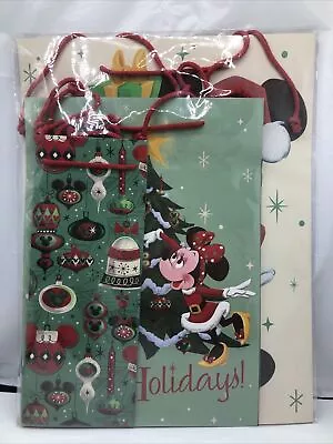 Disneyworld Holiday Gift Bags Set Of 3 Different Sizes New Unused LB • $19.99