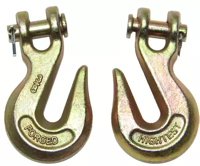 2 Pcs 3/8  Clevis Chain Grab Hook Wrecker Tow Chain Truck Trailer Chain Link Tie • $14.99