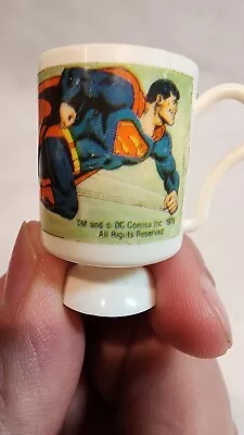 Vintage Superman DC Comics Mini 1.5  Plastic Toy Cup Mug 1979  C • $10