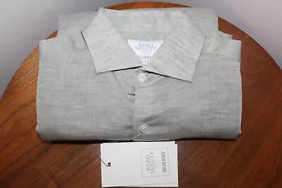 Murano Baird Mcnutt Mens Casual Button-up Shirt Olive Size S & Xl Slim Fit • $20.99