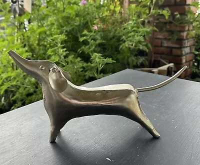 Pottery Barn Metal Dachshund Dog Ring Holder Or Decor Preowned • $12.99