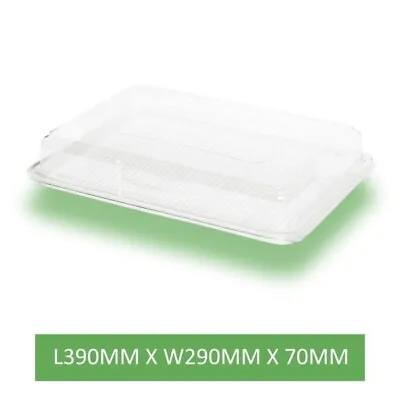 £23.95 • Buy 10X Medium Plastic Clear Sandwich Trays + Lid Party Platters For Catering Buffet