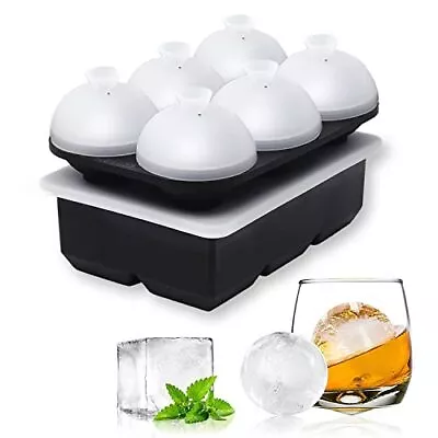 HONYAO Whiskey Cocktail Ice Mold Easy Fill And Release Silicone Round Ice Bal... • $27.87