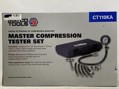 New Open Box Matco Tools Ct110ka Master Compression Tester Set Compl (ud2087759) • $149.99