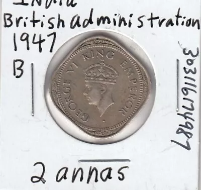 1947 INDIA 2 ANNAS Coin • $7.39