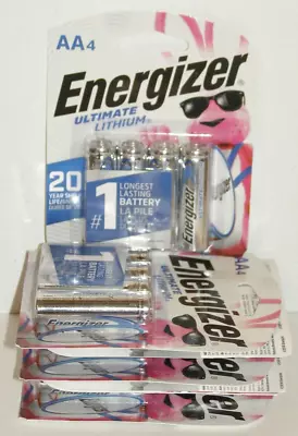 24 Energizer Ultimate Lithium Batteries Aa Packs Of 4 Or 8 Bbd 12/2041 • $47