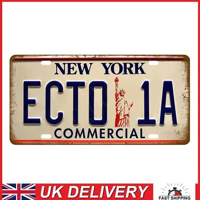 ECTO1A Metal License Plate Tin Sign Plaque For Bar Pub Club Cafe Garage (1) • £5.49