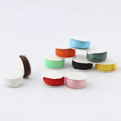 Group Of 20 Miniature Spools Of Assorted Color Ribbon For Embellishing • £10.52