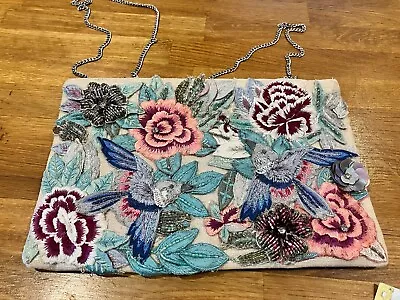 Accessorize Small Beaded Hand/evening Appliqué Style Bag. Used Once. • £5.99