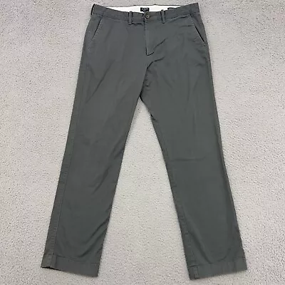 J Crew Pants Mens 34x32 Green Gray Straight Chino Casual Casual Preppy 30L* • $18.88