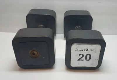 Pair Of Reebok 20 Lb Square Dumbbells Free Weights Set Of 2 40lbs Total Weight • $79.99