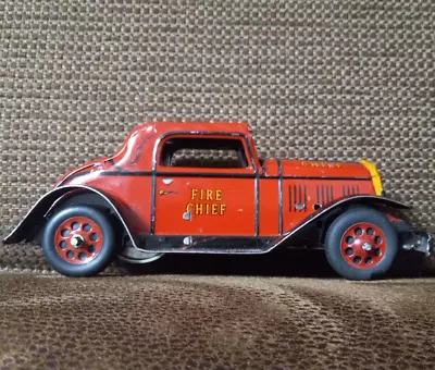 Rare 1930's Marx Tin Friction Fire Chief Car Measuring Approximately 8  Long • $99.95