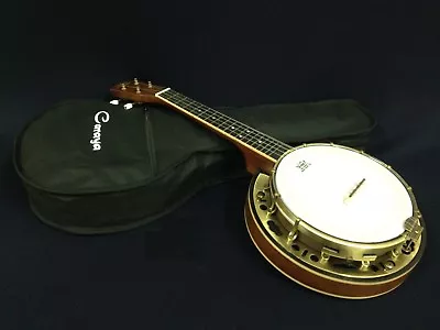 $298 • Buy Caraya Concert Size,Flame Maple Resonator Banjo Ukulele,Banjolele+Bag SBJUK-118