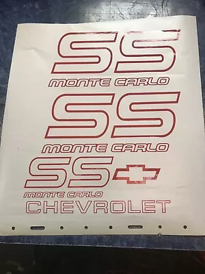 Monte Carlo SS Badge Decals 1987- 1988 • $37