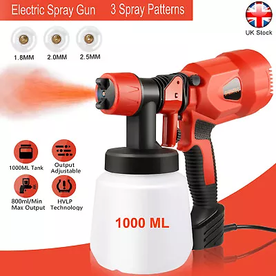 £40.90 • Buy 750W Paint Sprayer Spray Gun HVLP Airless Electric Handheld Fence Garden Wall