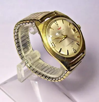 Waltham Classic Mens Watch 10K Gold GF 1950's 17-J Mechanical W/Date Runs Great • $55