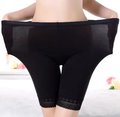 Plus Size Women Underwear Lace Borders Body Slim Safety Shorts Pants Leggings 04 • £1.20
