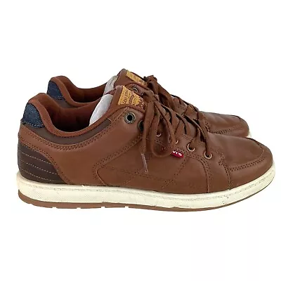 Levi's Men's Size 8 Brown Casual Comfort Shoes Lace Up Sneakers Low Tops • $29.99