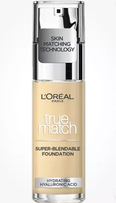 L'Oreal True Match Super-Blendable Foundation In IVORY With Hyaluronic Acid 30ml • £9.50