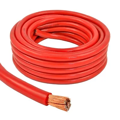 4 Gauge 25 Feet High Performance Flexible Amp Power/Ground Cable 4 AWG Wire Red • $16.95