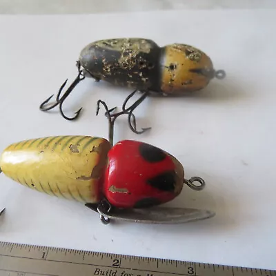 Fishing Lure Heddon Vintage Wood Crazy Crawler Parts And One Donaly Wing   Parts • $4.99