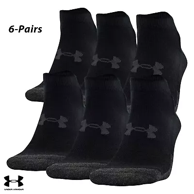UA Socks: 6-PAIR Perf. Tech Low Cut (L)- Black • $17