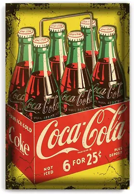 Retro Tin Sign Metal Poster Vintage Wall Decor Coca Cola Coke For Pub Restaurant • $20.62